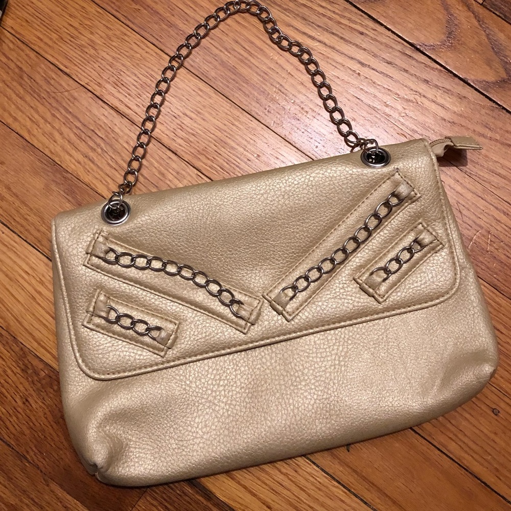 Gold chain purse